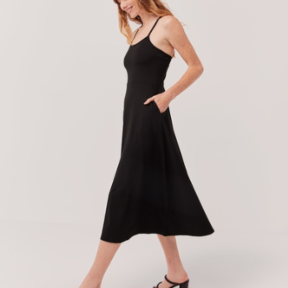 Pact Golden Hour Leaves Juliet Midi Fit & Flare Dress NWT! - Picture 9 of 11